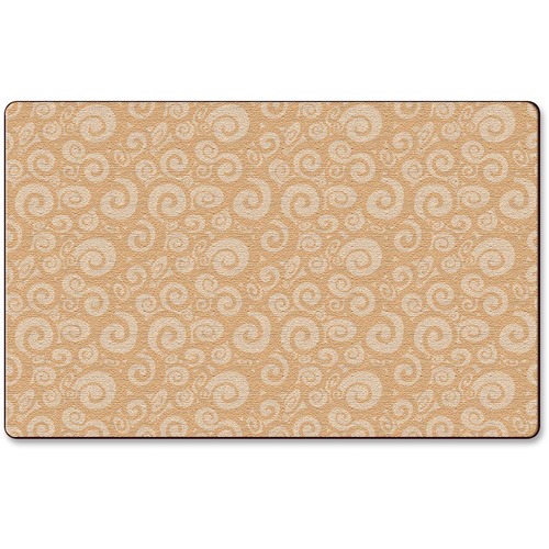 Solid Color Swirl Rug, 7'6x12', Almond