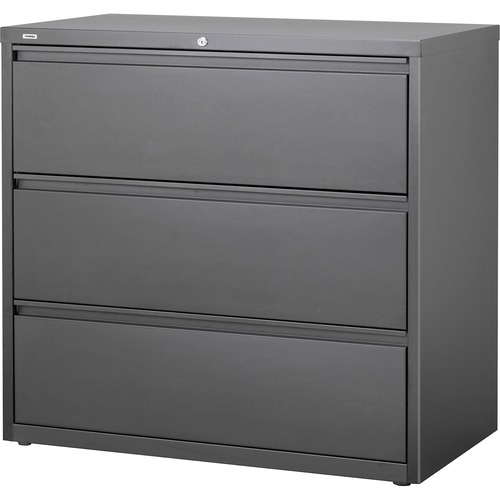 Lateral File, 3-Drawer, 36"x18-5/8"x40-1/8", Charcoal