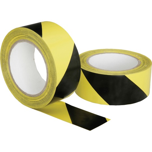 7510016174251, MARKING TAPE, YELLOW/BLACK, 2" X 108 FT ROLL