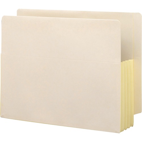 3 1/2" Exp End Tab File Pockets W/tyvek, Letter, Manila, 10/box