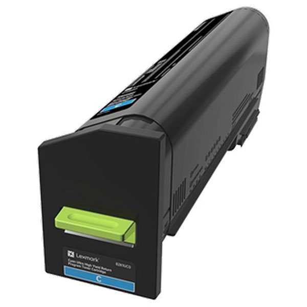 Lexmark CX860 Ultra High Yield Cyan Return Program Toner Cartridge for US Government (55000 Yield) (TAA Compliant Version of 82K1UC0)