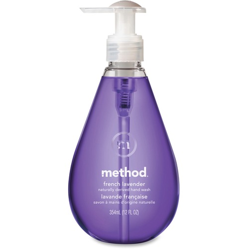 Gel Hand Wash, French Lavender, 12 Oz Pump Bottle, 6/carton
