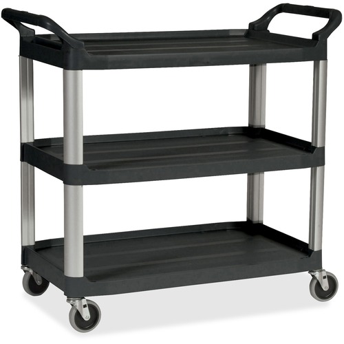 Utility Cart, 200 lb Cap.,33-5/8"x18-5/8"x37-3/4", Black