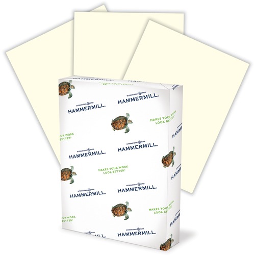 RECYCLED COLORS PAPER, 20LB, 8-1/2 X 11, CREAM, 500 SHEETS/REAM
