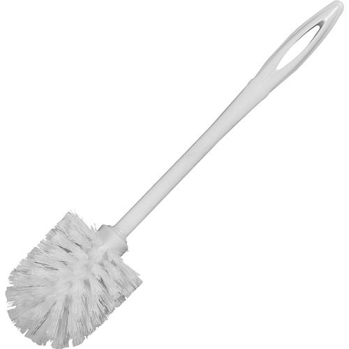 Toilet Bowl Brush, 14 1/2", White, Plastic