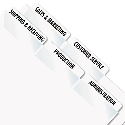 Laser Printable Index Tabs, 2 X 7/8, White, 300/pack