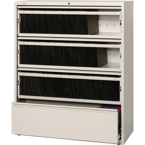 Lateral File, RCD, 4-Drawer, 42"x18-5/8"x52-1/2", Putty