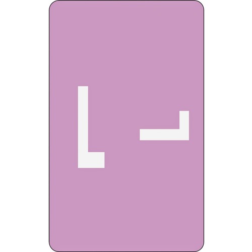 Alpha-Z Color-Coded Second Letter Labels, Letter L, Lavender, 100/pack