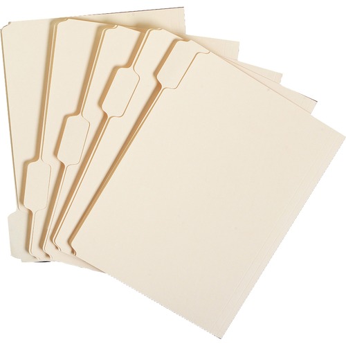 7530002815941, LIGHT-DUTY FILE FOLDER, 1/5 CUT, LETTER, MANILA, 100 FILE FOLDERS