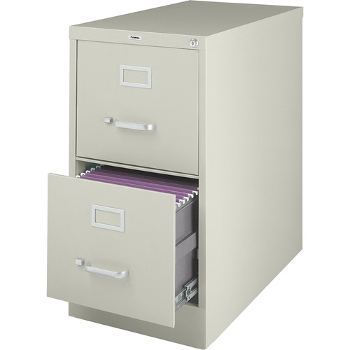 2-Drawer Vertical File, w/ Lock, 15"x25"x28-3/8", Putty
