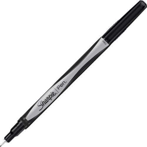 WATER-RESISTANT INK STICK PLASTIC POINT PEN, 0.8 MM, BLACK INK/BARREL, 36/PACK