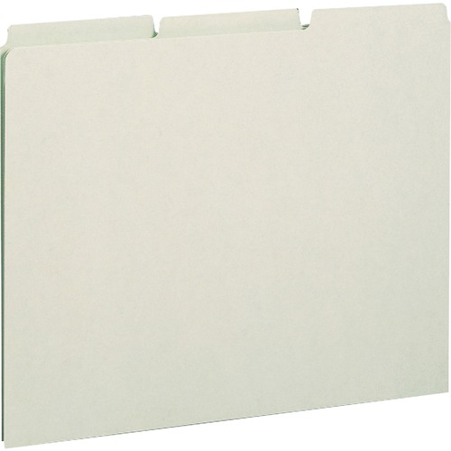Recycled Tab File Guides, Blank, 1/3 Tab, Pressboard, Letter, 100/box