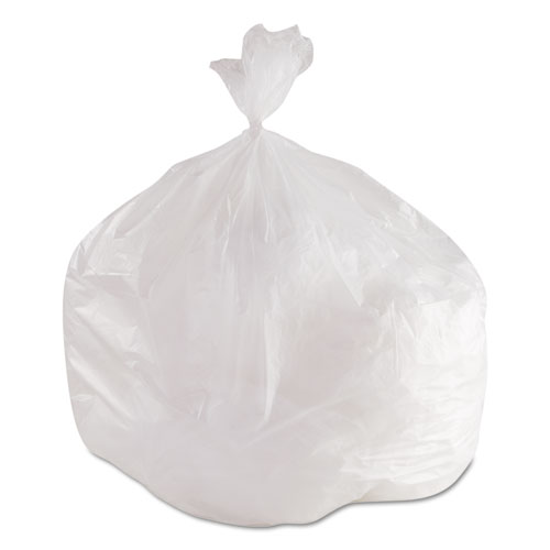 High-Density Can Liner, 43 X 48, 56gal, 22mic, Natural, 25/roll, 8 Rolls/carton