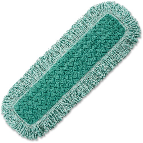 HYGEN MICROFIBER FRINGED DUST MOP PAD, 24W X 9D, GREEN