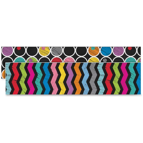 Colorful Chalkford Straight Borders, PreK/Grade 8, 12/PK, MI