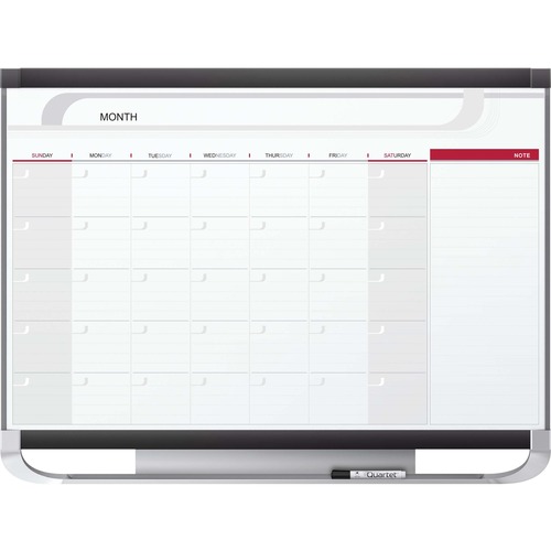 PRESTIGE 2 MAGNETIC TOTAL ERASE MONTHLY CALENDAR, 48 X 36, GRAPHITE COLOR FRAME