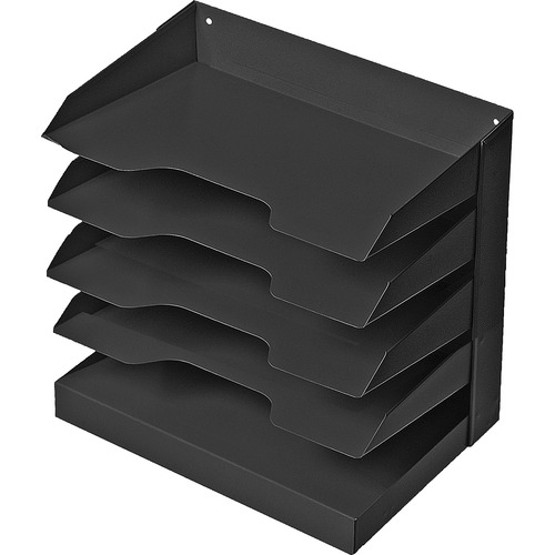 7520014570723, HORIZONTAL LETTER DESK FILE, 12 X 8 1/2 X 12 1/2, 5 SHELF, BLACK