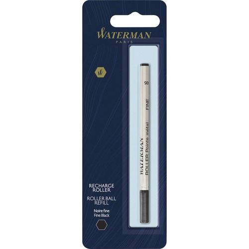 Refill For Waterman Roller Ball Pens, Fine, Black Ink