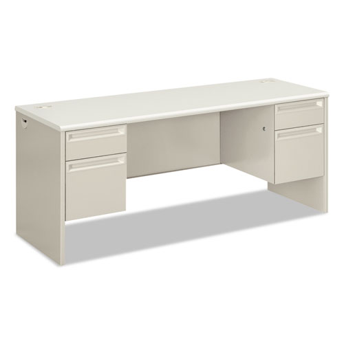 38000 Series Kneespace Credenza, 72w X 24d X 29 1/2h, Silver Mesh/light Gray
