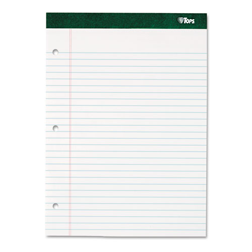 Double Docket Writing Pad, 8 1/2 X 11 3/4, Legal/wide, White, 100 Sheets