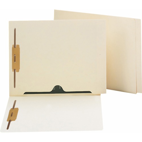 REINFORCED END TAB POCKET FOLDER, TWO FASTENERS, LETTER SIZE, MANILA, 50/BOX
