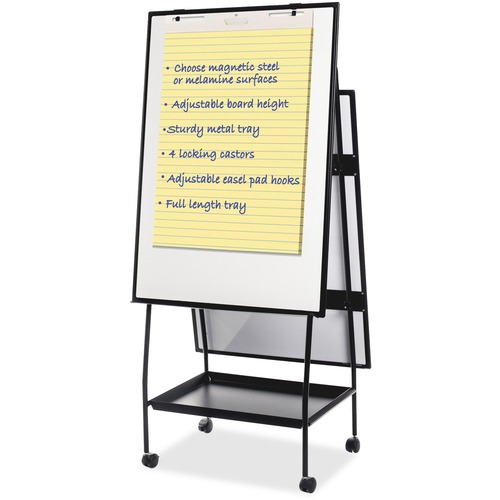 Creation Station Magnetic Dry Erase Board, 29 1/2 X 74 7/8, Black Frame