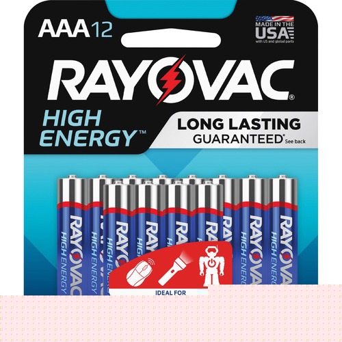 High Energy Premium Alkaline Battery, Aaa, 12/pack