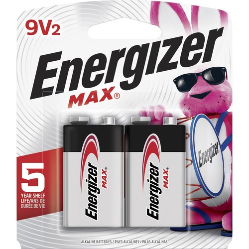 Energizer Alkaline Battery, 9 Volt, 96/CT, Silver