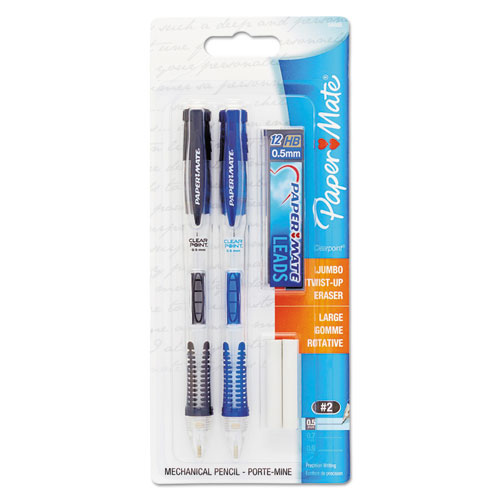 Clear Point Mechanical Pencil Starter Set, 0.5 Mm, Randomly Assorted, 2/set