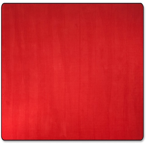 Traditional Rug, Solids, 6'x6', Red