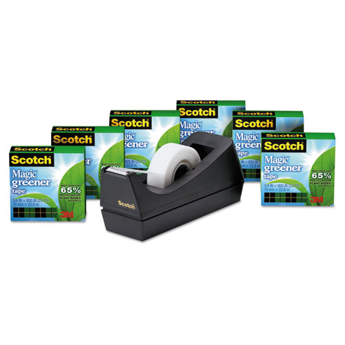 Magic Greener Tape, With C38 Dispenser, 3/4" X 900", 6/pack
