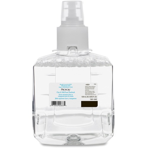 Clear & Mild Foam Hand Wash, 1200ml Refill, Unscented, 2/carton