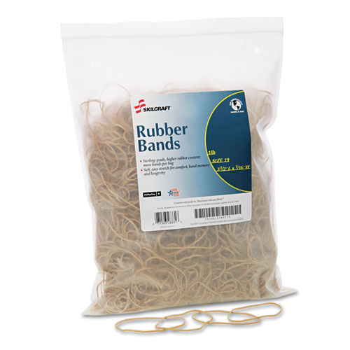 7510015783515, RUBBER BANDS, SIZE 19, 3-1/2 X 1/16, 1700 BANDS/1 LB.