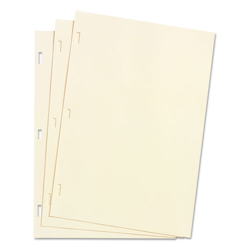 Looseleaf Minute Book Ledger Sheets, Ivory Linen, 14 X 8-1/2, 100 Sheet/box