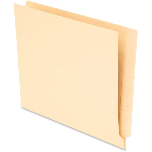 End Tab File Folders, Straight Tab, Letter, Manila, 75/box