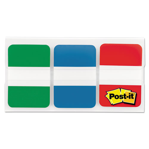 File Tabs, 1 X 1 1/2, Blue/green/red, 66/pack