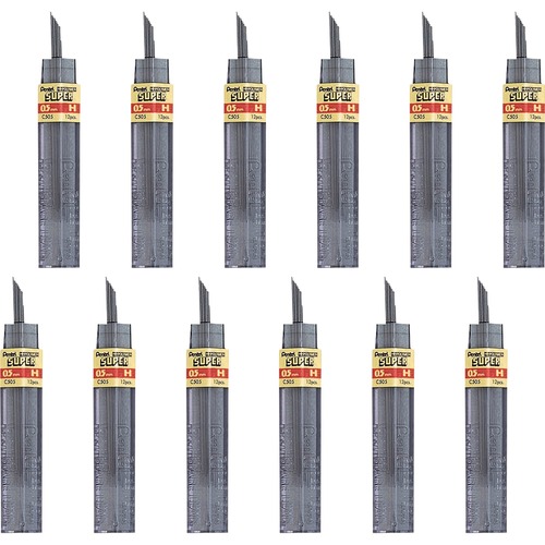 Hi-Polymer Lead, 0.5 mm, Fine, H, 144/BX, Black