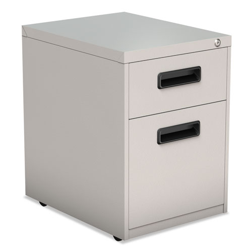 Two-Drawer Metal Pedestal File, 14 7/8w X 19 1/8d X 21 3/4h, Light Gray