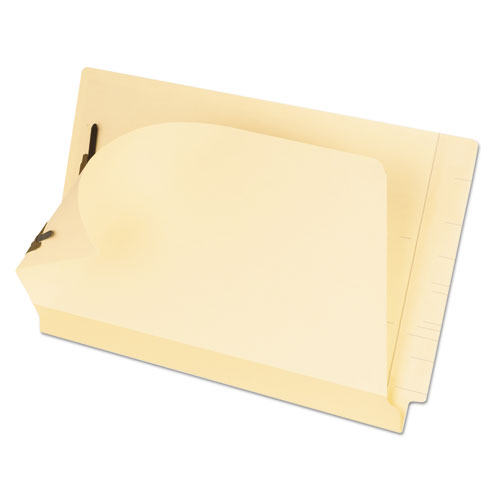Laminated Spine End Tab Folder With 2 Fasteners, 11 Pt Manila, Legal, 50/box