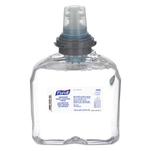 ADVANCED TFX FOAM INSTANT HAND SANITIZER REFILL, 1200 ML, WHITE