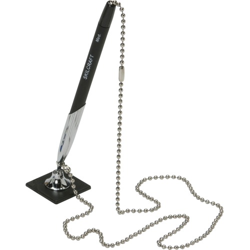 7520014631990, SERVICE-WRITE BALLPOINT CHAIN PEN, BLACK INK, MEDIUM
