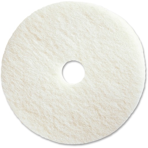 Genuine Joe  Floor Pads, f/Polishing, 20", 5/CT, White