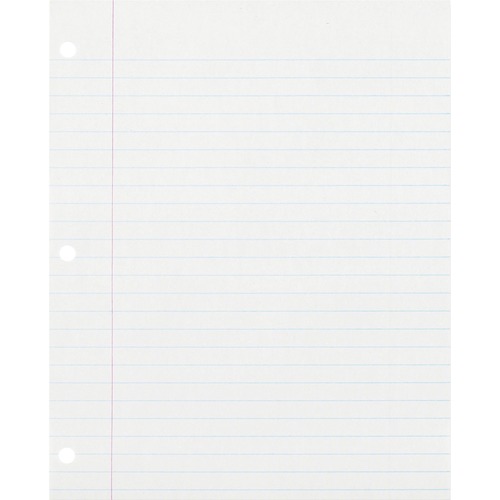 Ecology Filler Paper, 8-1/2 X 11, College Ruled, 3-Hole Punch, We, 150 Sheets/pk