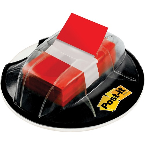 Page Flags In Desk Grip Dispenser, 1 X 1 3/4, Red, 200/dispenser