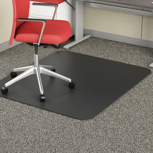ECONOMAT OCCASIONAL USE CHAIR MAT FOR LOW PILE CARPET, 46 X 60, RECTANGULAR, BK
