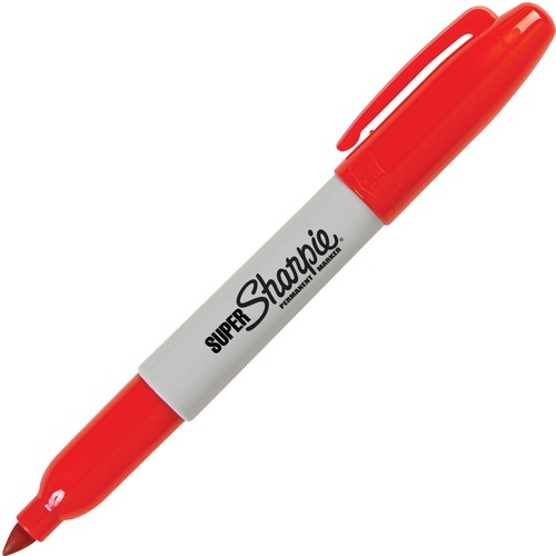 Super Permanent Markers, Fine Point, Red, Dozen