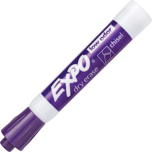 LOW-ODOR DRY-ERASE MARKER, CHISEL TIP, PURPLE