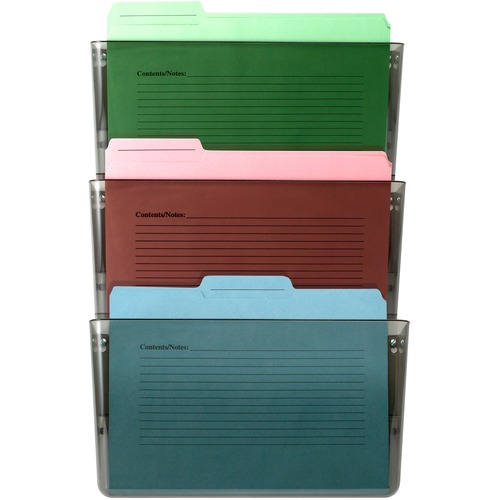 Wall Files, Letter, 13"x4-1/8"x7", 3/BX, Smoke