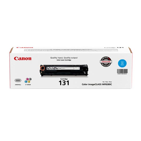 Canon (CRG-131C) Color imageCLASS LBP7110Cw MF624Cw MF628Cw MF8280Cw Cyan Toner Cartridge (1500 Yield)