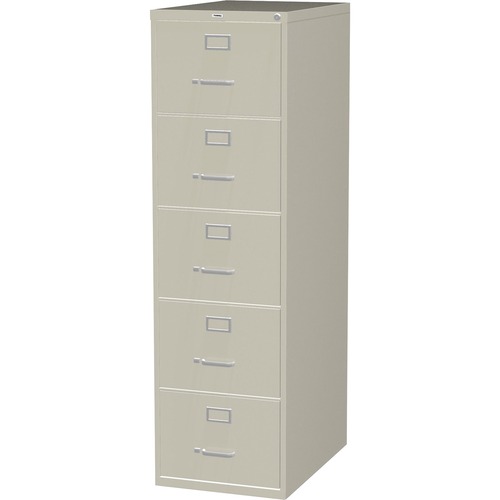 Vertical File, 5-Drawer, Lgl, 18"x26-1/2"x61-3/8", Putty
